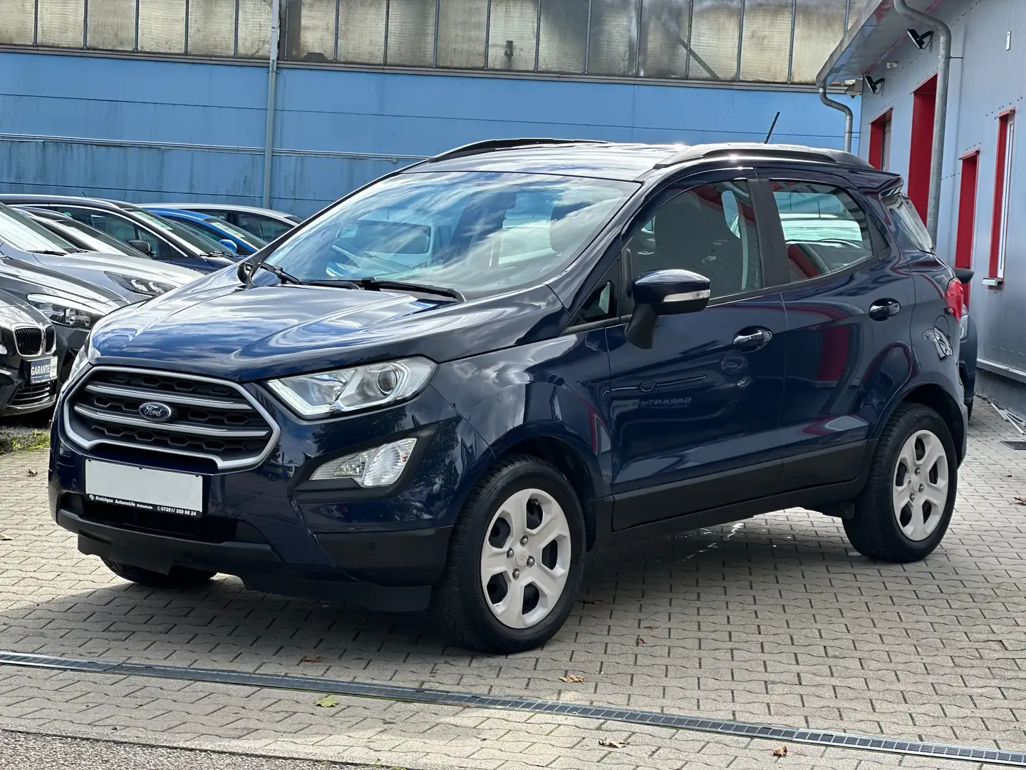 Ford EcoSport 1.0 EcoBoost*AUTOMATIK*Navi*Klimaaut*WR*TüvNeu Blau - 1