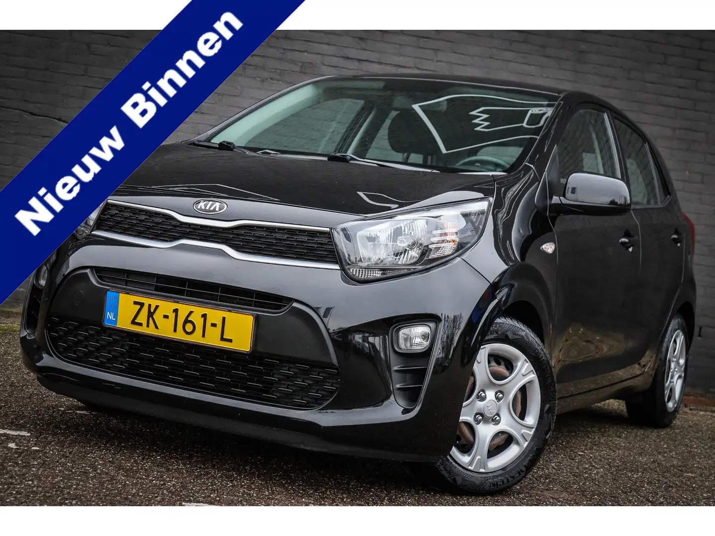 Kia Picanto 1.0 CVVT EconomyPlusLine Airco/Cruise Control Zwart - 1