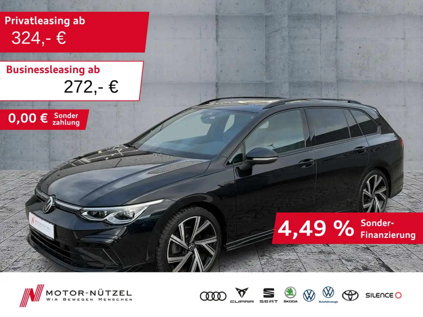 Volkswagen Golf Variant Golf VIII Variant 1.5 TSI R-LINE MATRIX+NAV+PANO Schwarz - 1