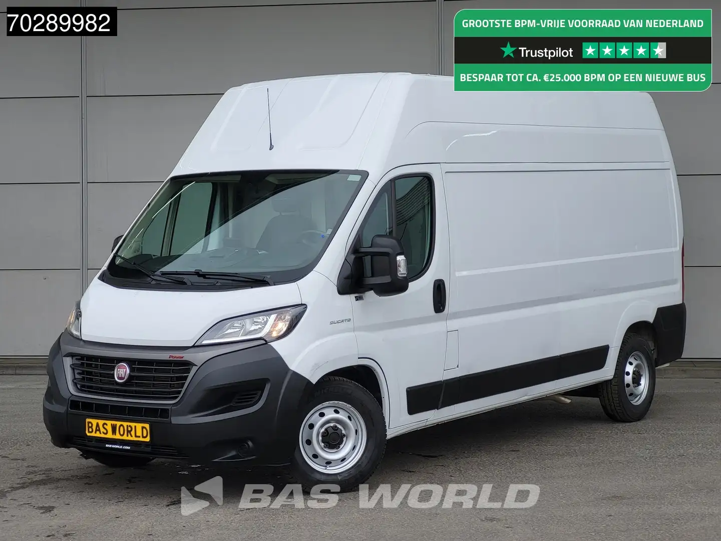 Fiat Ducato 160PK 9G-Automaat L3H3 Hoog Dak Navi Airco Cruise Wit - 1
