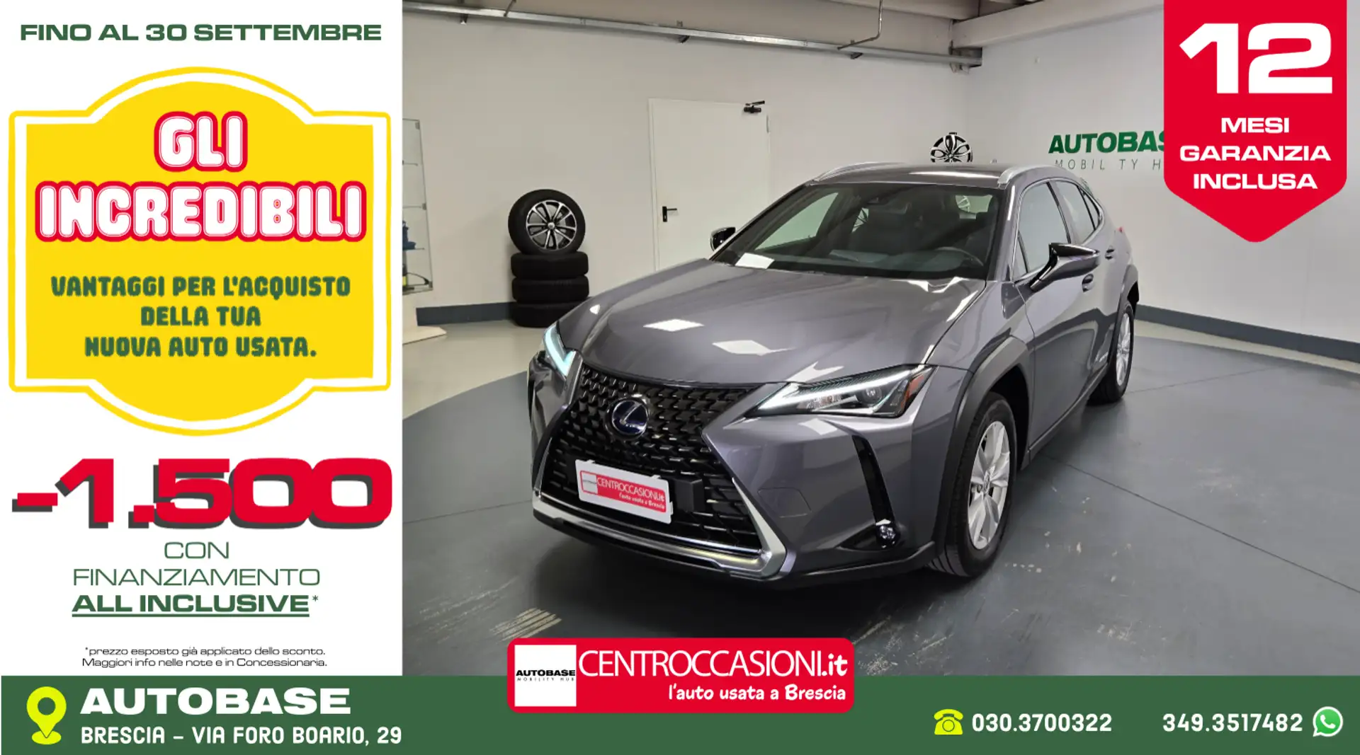 Lexus UX 200 250h 2.0 Business 2wd cvt my20 Grau - 1