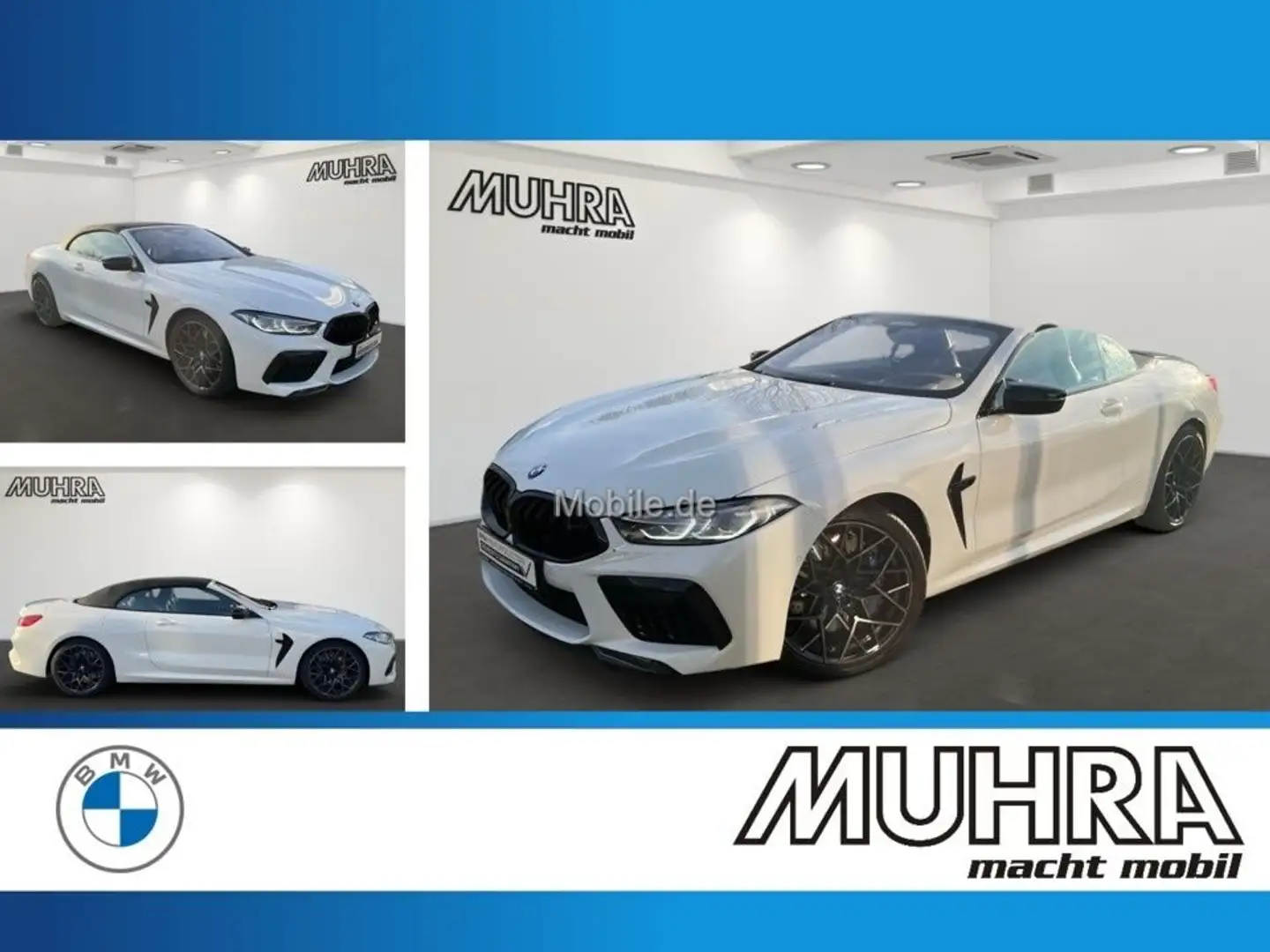 BMW M8 Cabrio Aktive Sitzbelüftung Laserlicht DA Prof. HU Weiß - 1