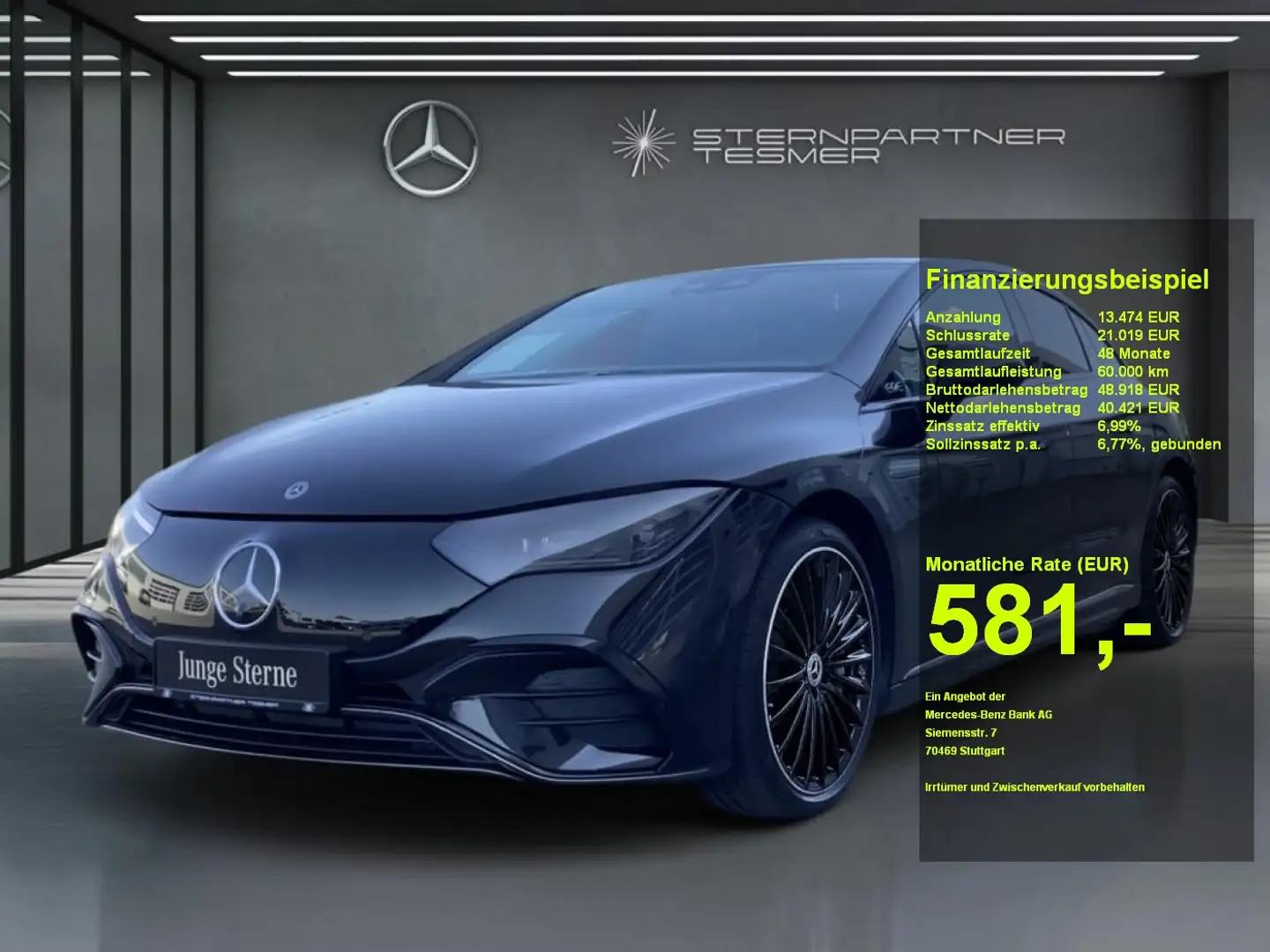 Mercedes-Benz EQE 500 4M AMG Night PANO 360° AIRM Mem HuD 3D Nero - 1