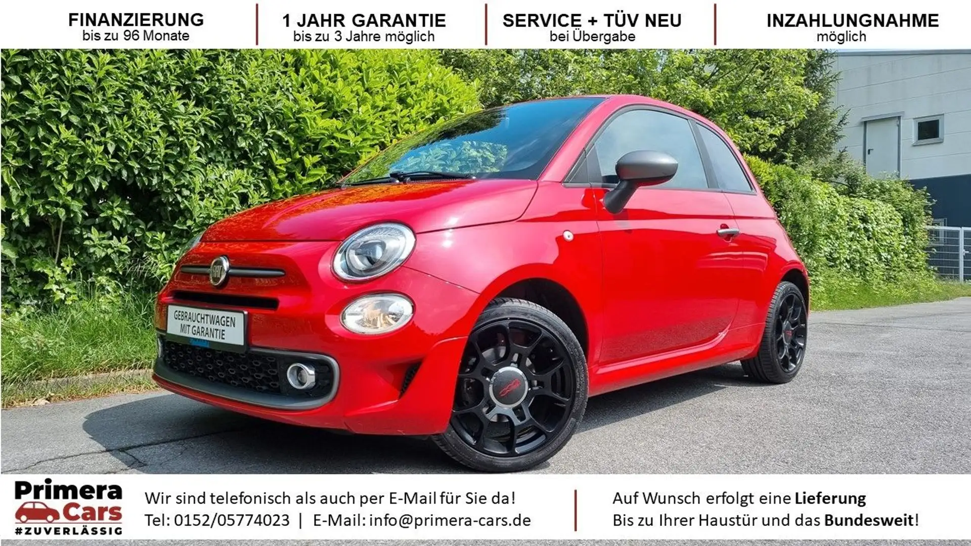 Fiat 500 S*Sportpacket*PDC*Klima*Tempo*TOP* Rouge - 1