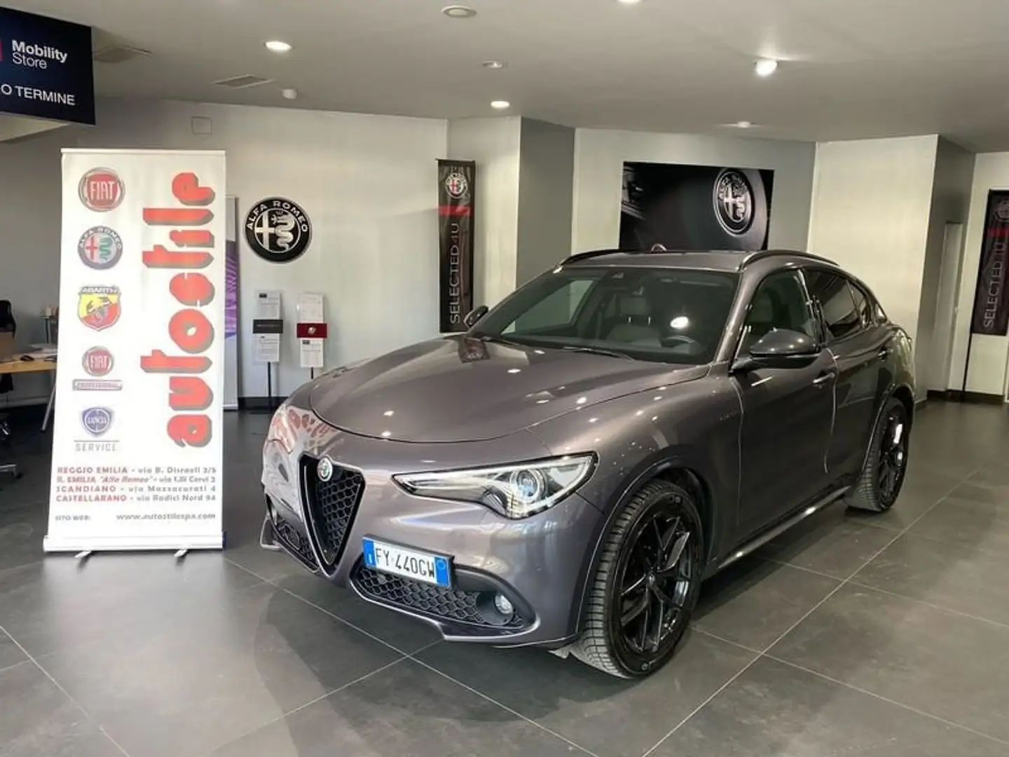 Alfa Romeo Stelvio 2.2 Turbodiesel 210 CV AT8 Q4 Veloce Rif. Anto Grigio - 1