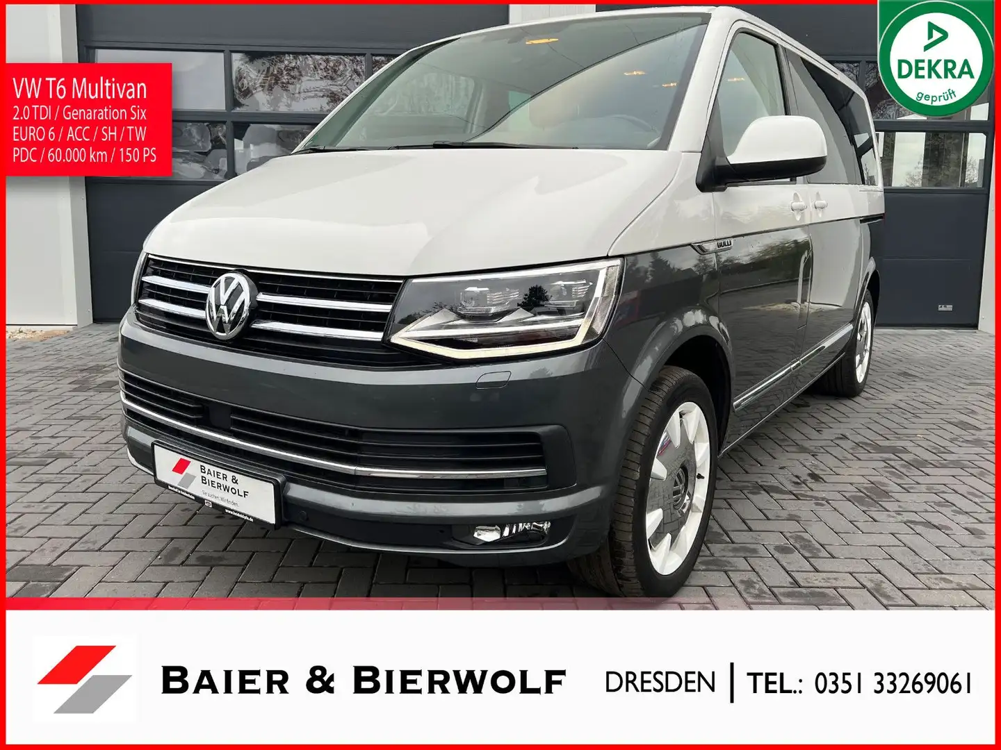 Volkswagen T6 Multivan Generation Six DSG LED ACC SA TWA SH Grau - 1
