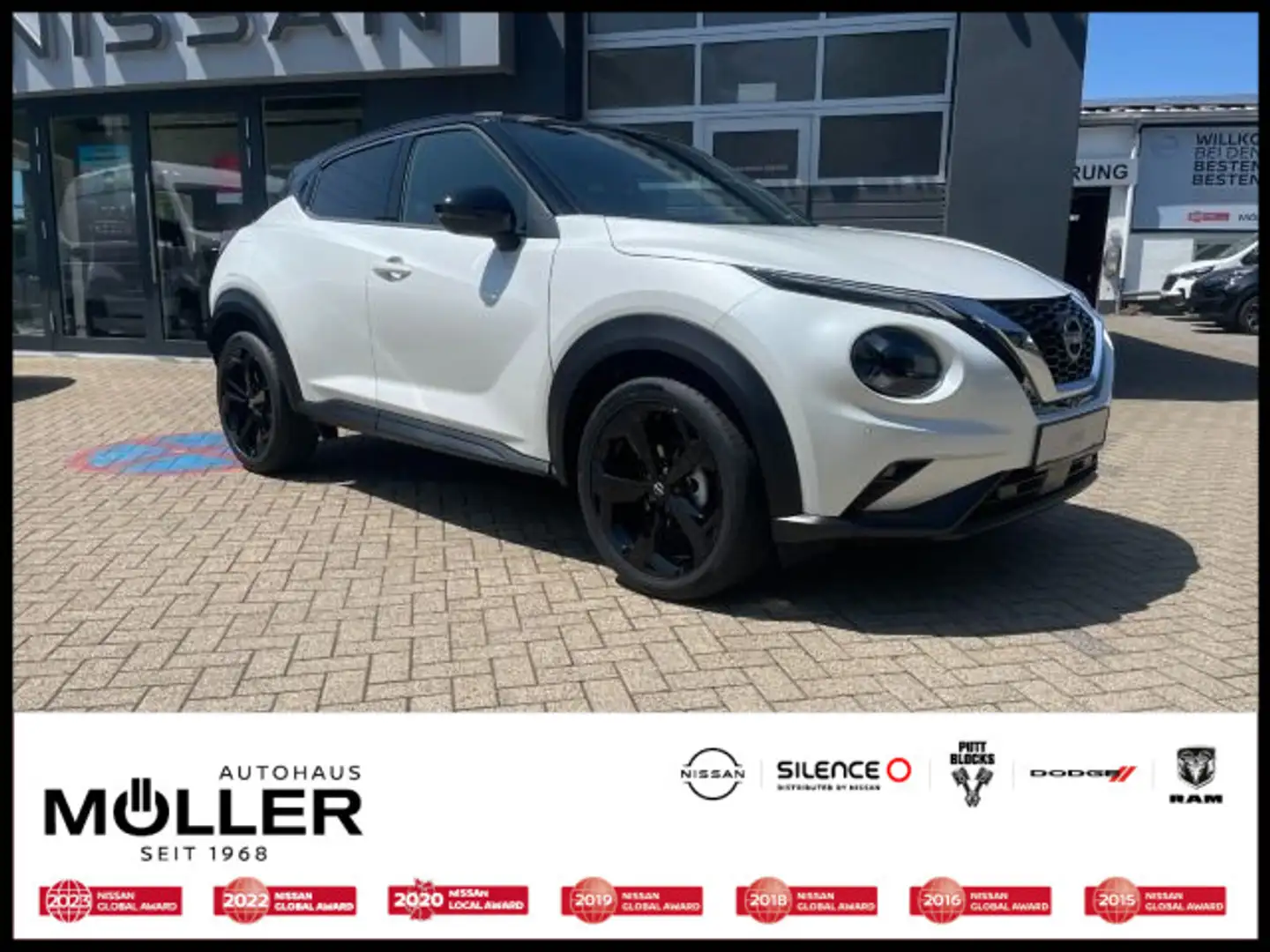 Nissan Juke 1.0DIG-T Tekna 19" Navi AVM-Kamera Leder BF Wit - 1