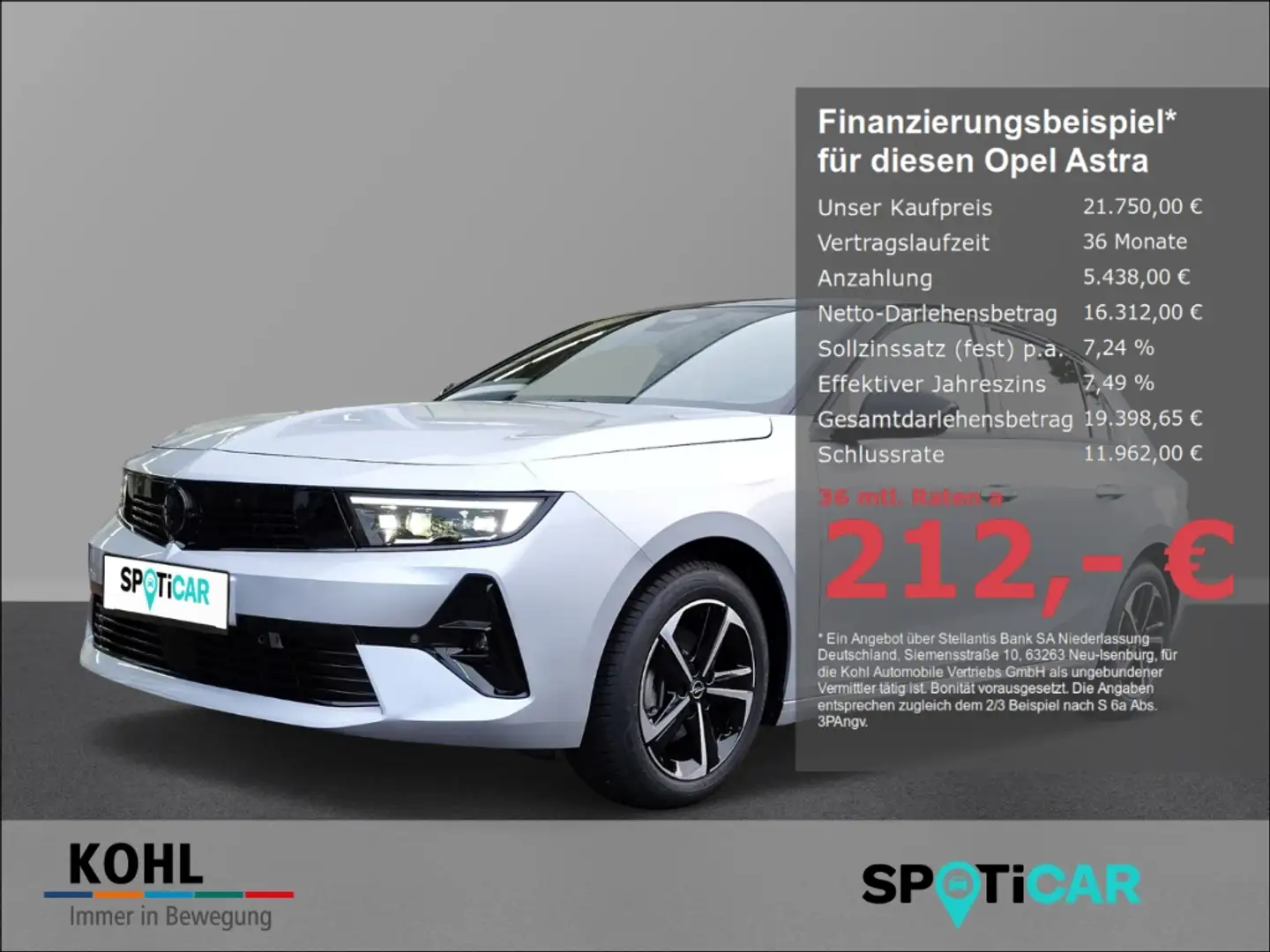 Opel Astra L GS 1.2 Turbo 130PS Automatik LED 360°Kamera Keyl Argintiu - 1