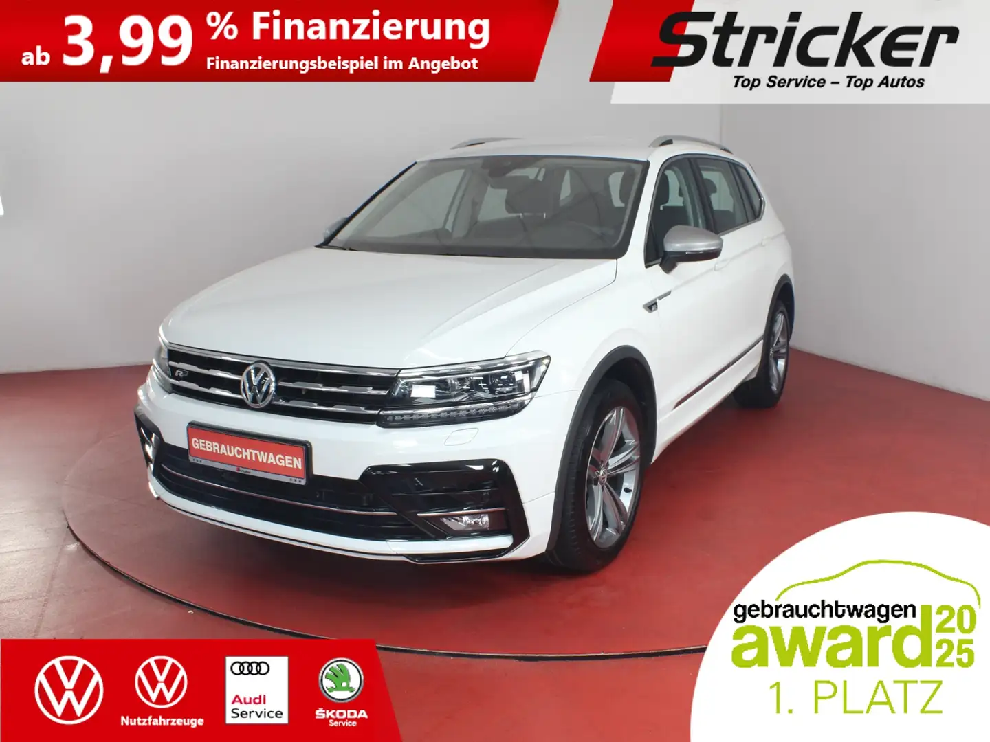 Volkswagen Tiguan Allspace R-Line 1.5TSI DSG 356,-ohne Anzahlung ACC Navi Weiß - 2