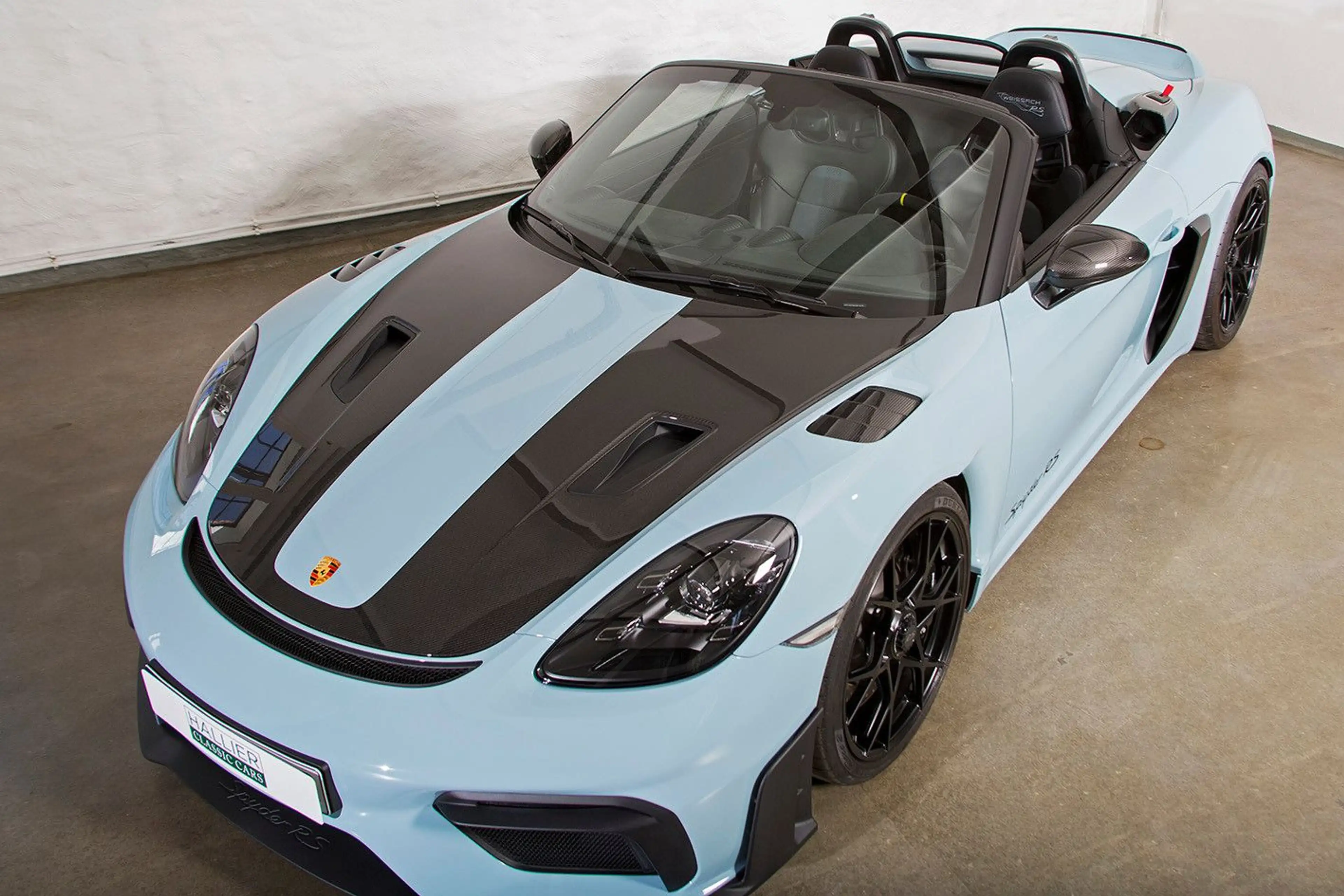 Porsche Boxster 718 Spyder RS, PTS Meissenblau, Weissach Paket !