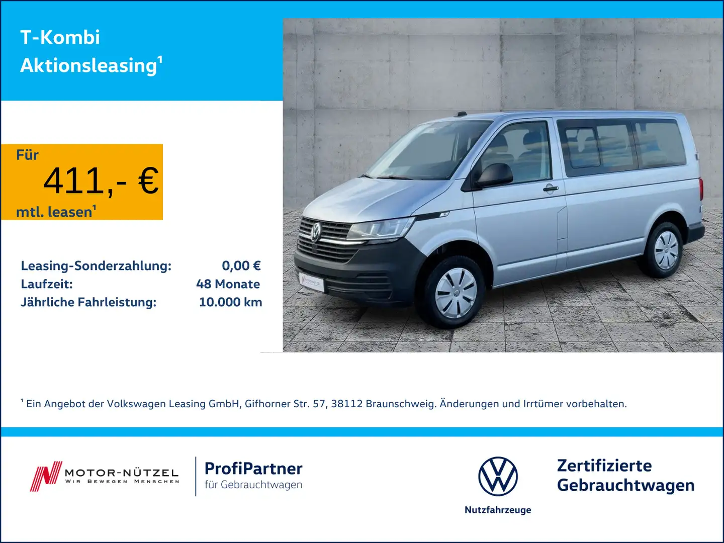 Volkswagen T6.1 Kombi 2.0TDI DSG APP+SHZ+2xPDC+GRA+9-SITZER Plateado - 1