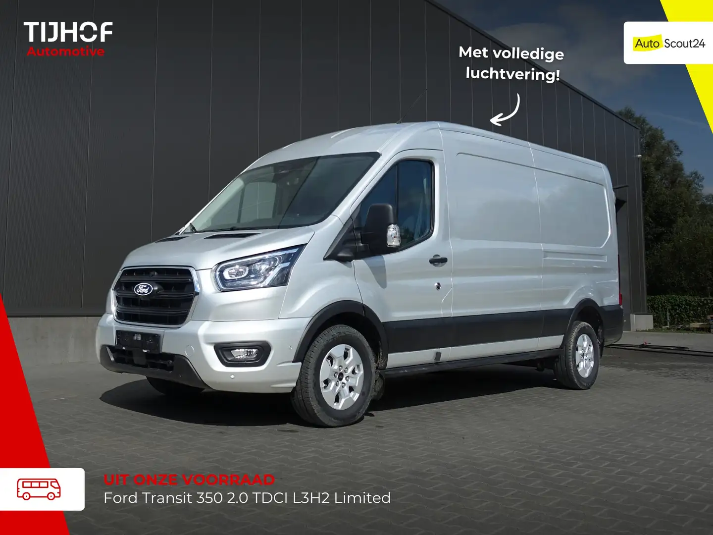 Ford Transit 350 2.0 TDCI L3H2 Limited Zilver - 1