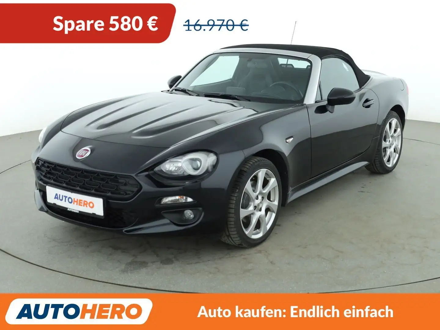Fiat 124 Spider 1.4 Turbo Lusso*NAVI*CABRIO*PDC*SHZ*KLIMA* Negro - 1