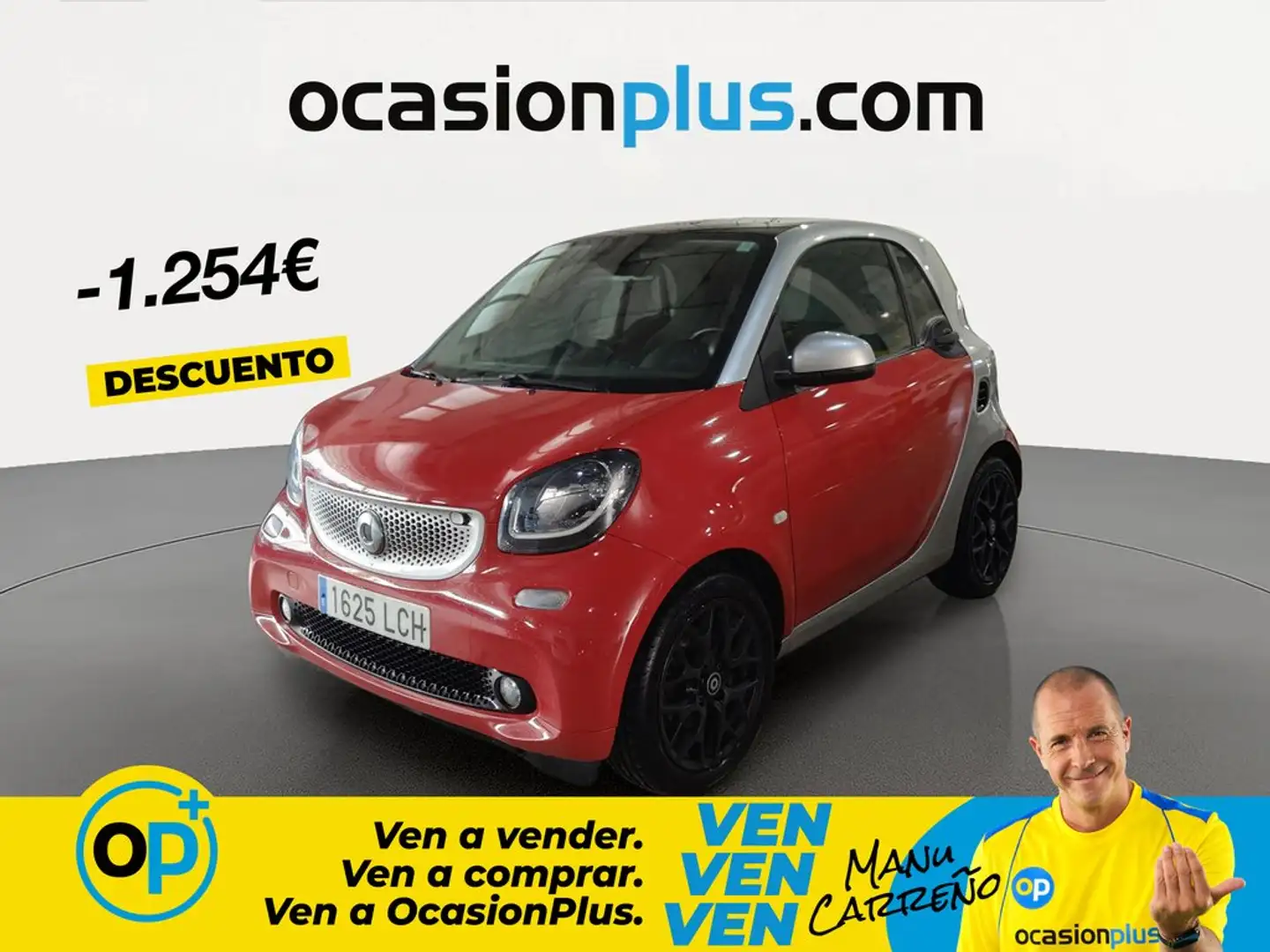 smart forTwo Coupé 66 Aut. Rojo - 1