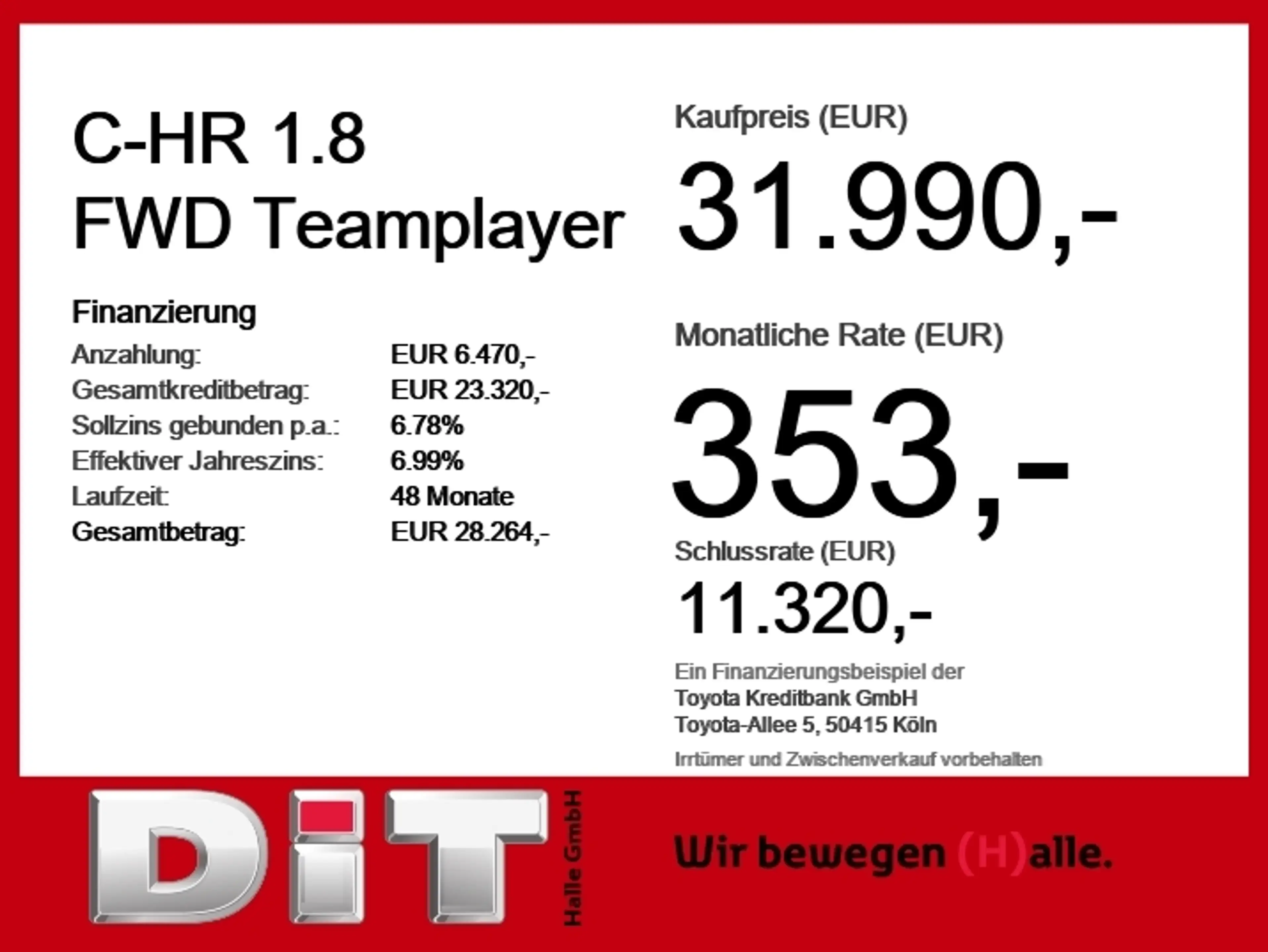 Toyota C-HR 1.8 FWD Teamplayer Technik-Paket — photo 5