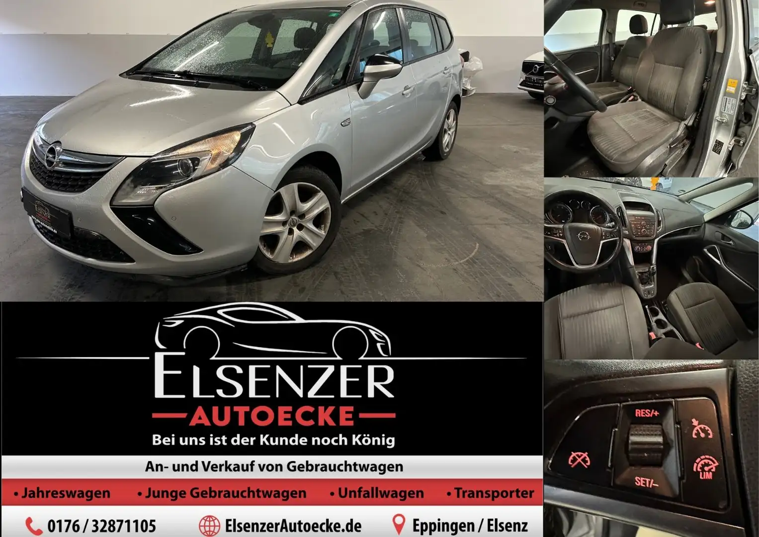 Opel Zafira Tourer Zafira C Tourer Edition AHK Sport Tempomat Parkp Argent - 1