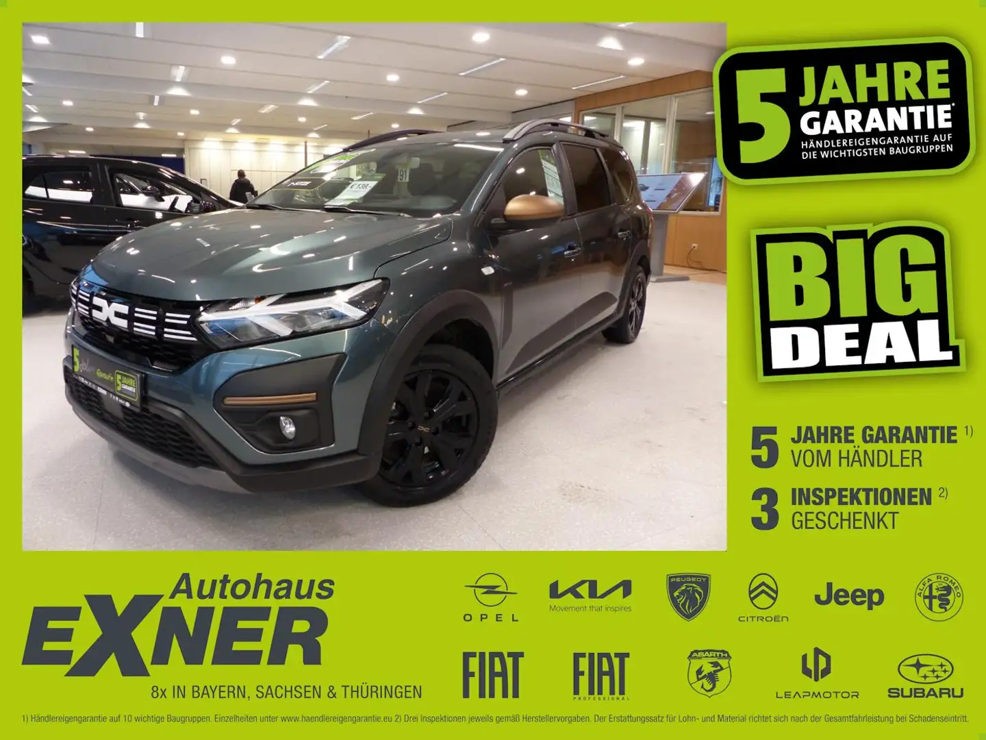 Dacia Jogger 1,6 HYBRID 140 EXTREME 7 Sitzer LED+SHZ Grün - 1