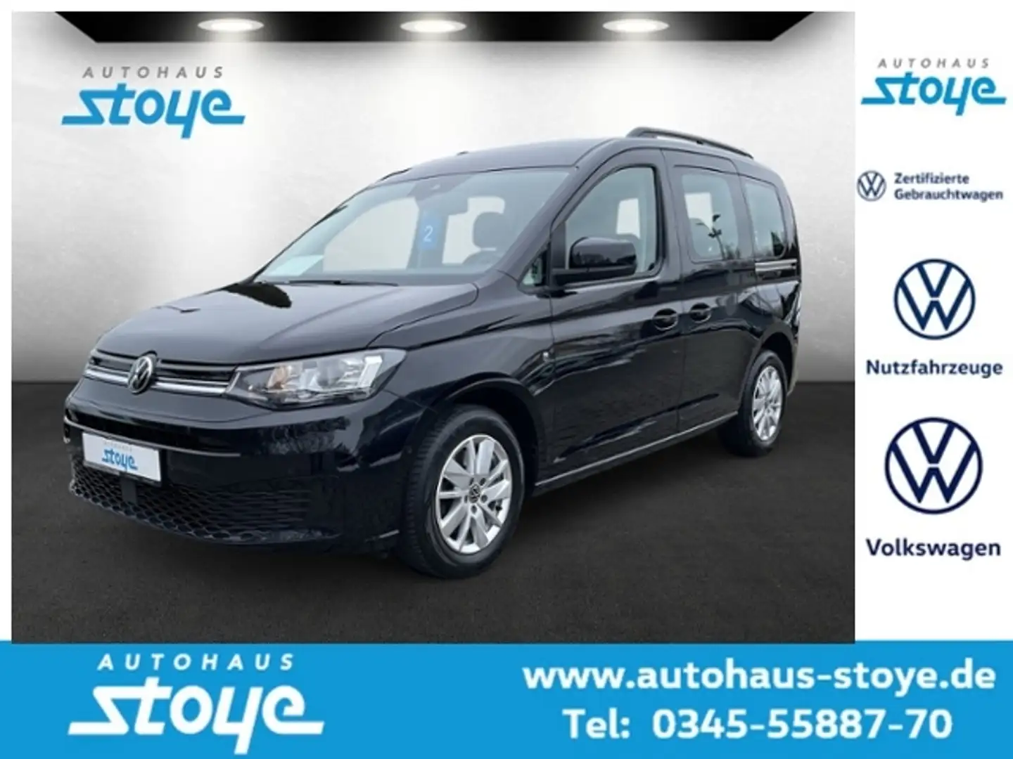 Volkswagen Caddy Life TDi DSG Navi Sitzh EPC v+h Zwart - 1