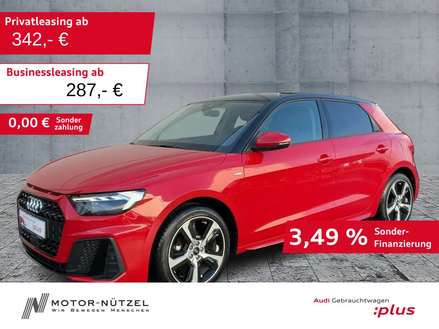 Audi A1 25 TFSI S-LINE LED+NAVI+PDC+GRA+SHZ Rot - 1