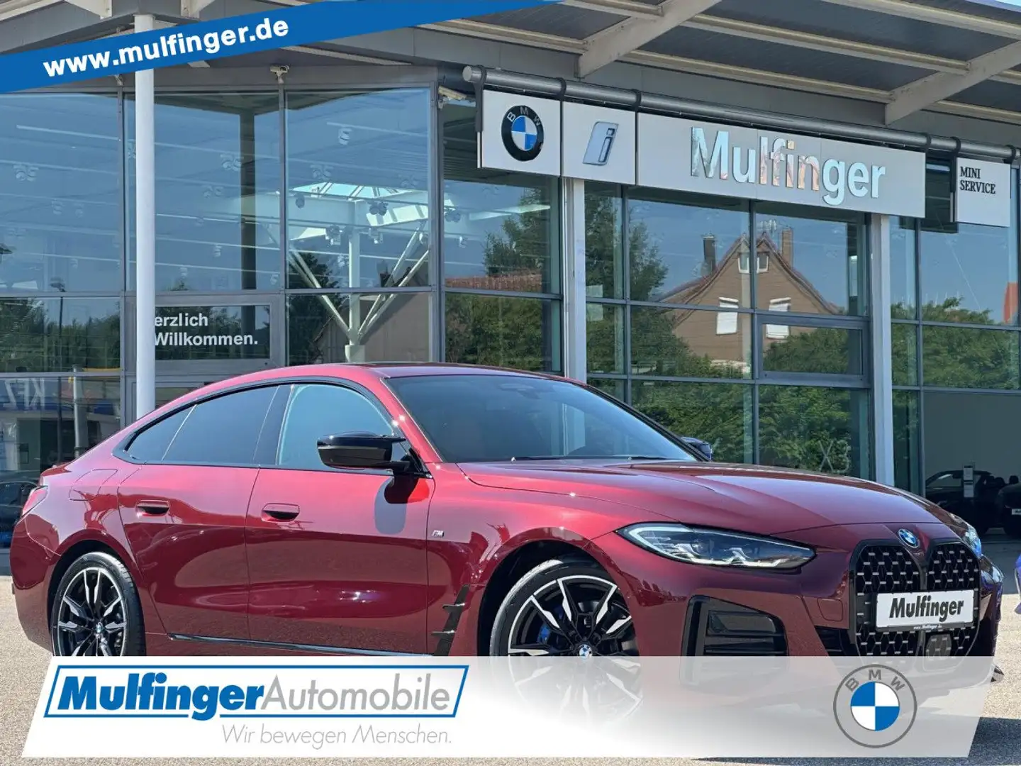 BMW 440 Mi GC M Sport HUD ACC SuView.GlasD.H/K AHK19" Czerwony - 1