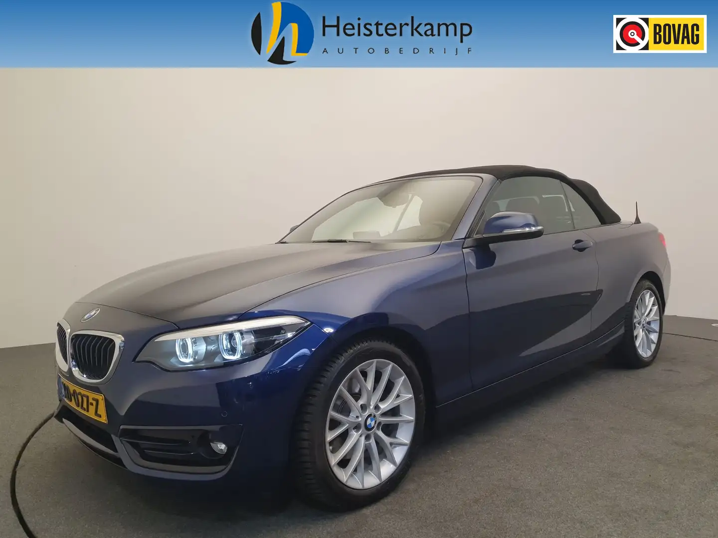 BMW 220 2-serie Cabrio 220i High Executive 1e eigenaar Blauw - 1