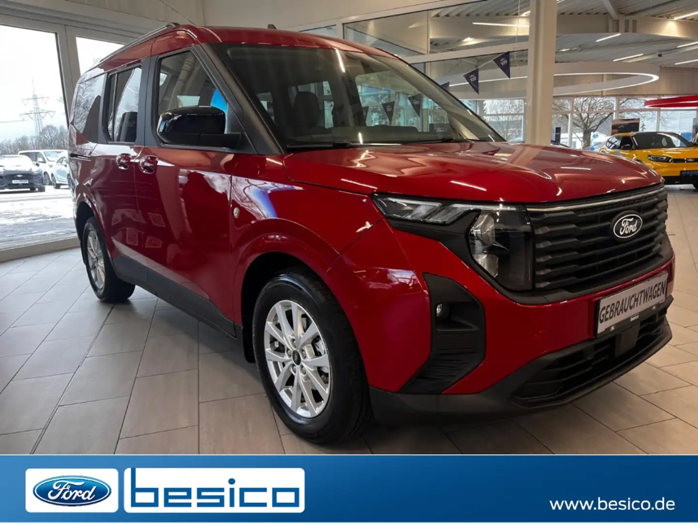Ford Tourneo Courier Titanium+AHK+PDC+DAB+WinterPaket Rood - 1