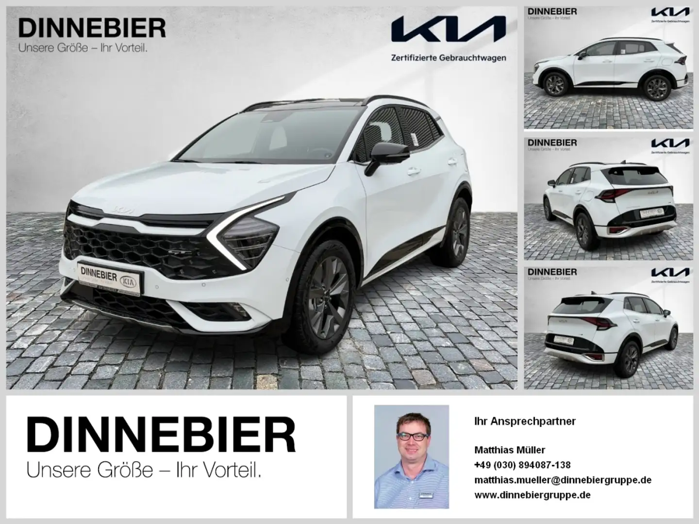 Kia Sportage GT-Line HEV AWD+Glasdach+360°+LED Wit - 1