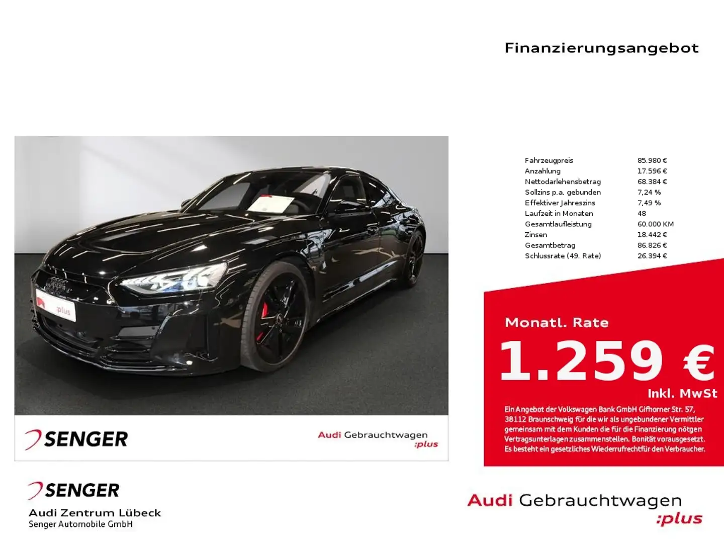 Audi e-tron GT RS Matrix Laser HuD Keramik Pano. B&O Schwarz - 1