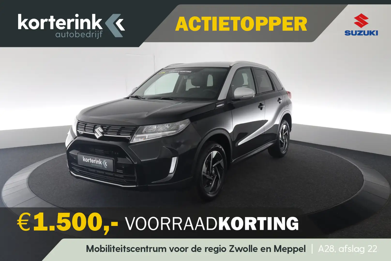 Suzuki Vitara 1.4 Boosterjet Style Smart Hybrid | Zilveren dak | Zwart - 1