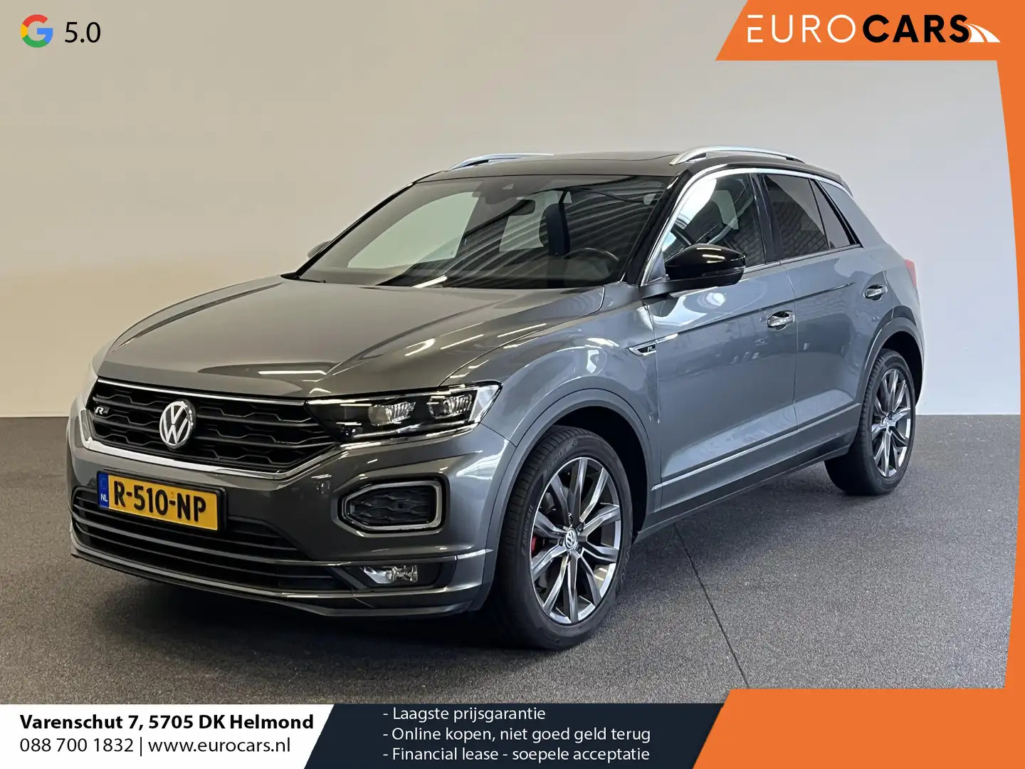 Volkswagen T-Roc 1.5 TSI 150pk DSG R-line Panoramadak Trekhaak Navi Grijs - 1