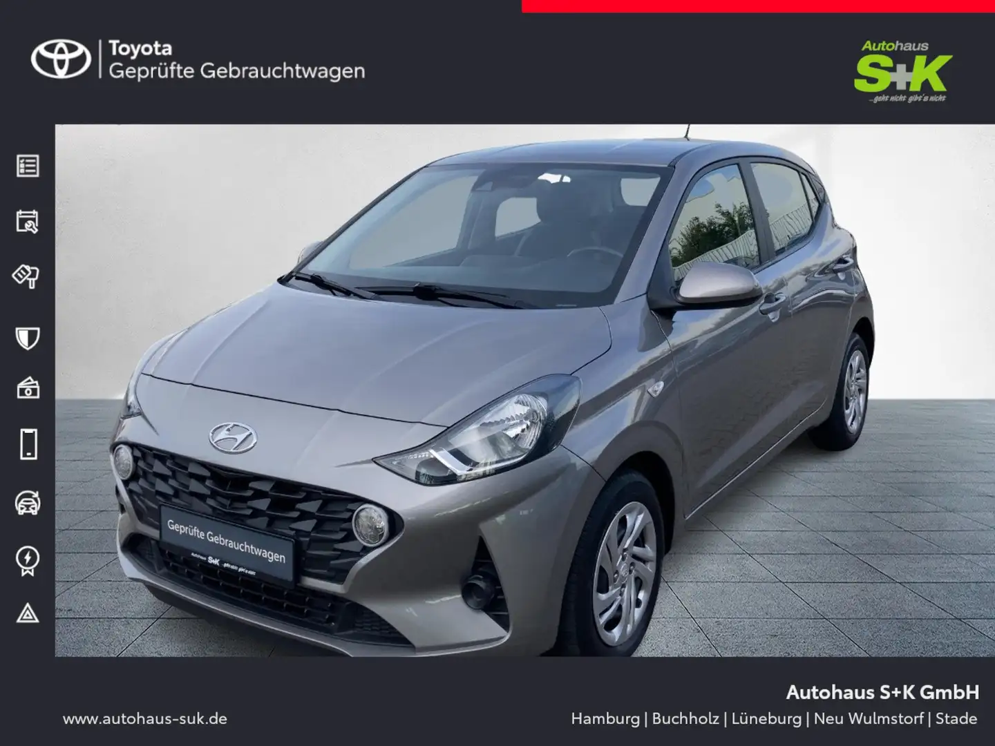 Hyundai i10 1.0 Select*LENKRADHEIZUNG*SHZ*KLIMA*PDC*DAB* Brun - 1