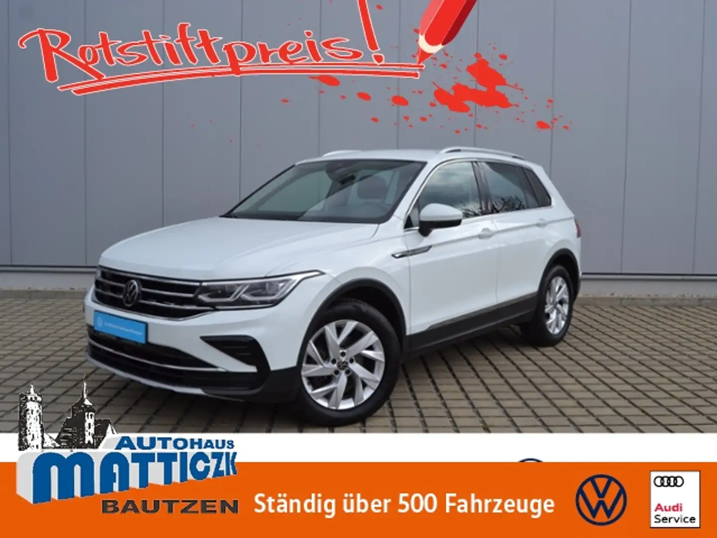 Volkswagen Tiguan 2.0 TDI DSG Elegance 18-ZOLL/MATRIX/NAVI+VZE/DIGI Weiß - 1