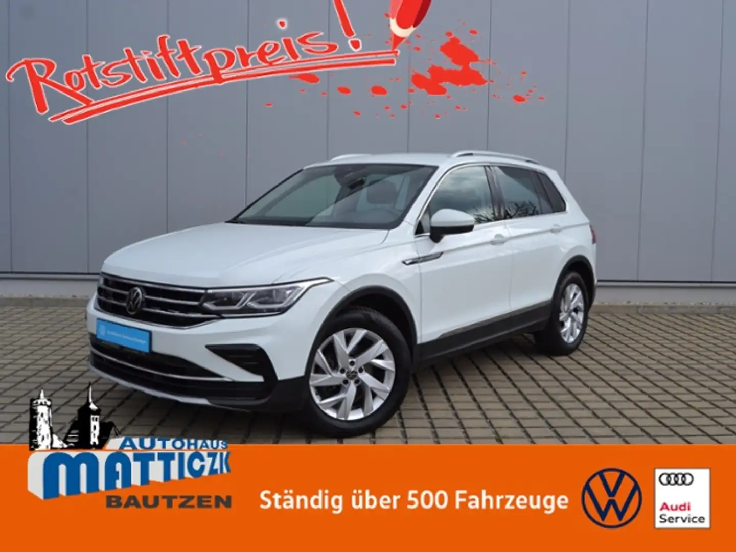 Volkswagen Tiguan 2.0 TDI DSG Elegance 18-ZOLL/MATRIX/NAVI+VZE/DIGI Weiß - 1