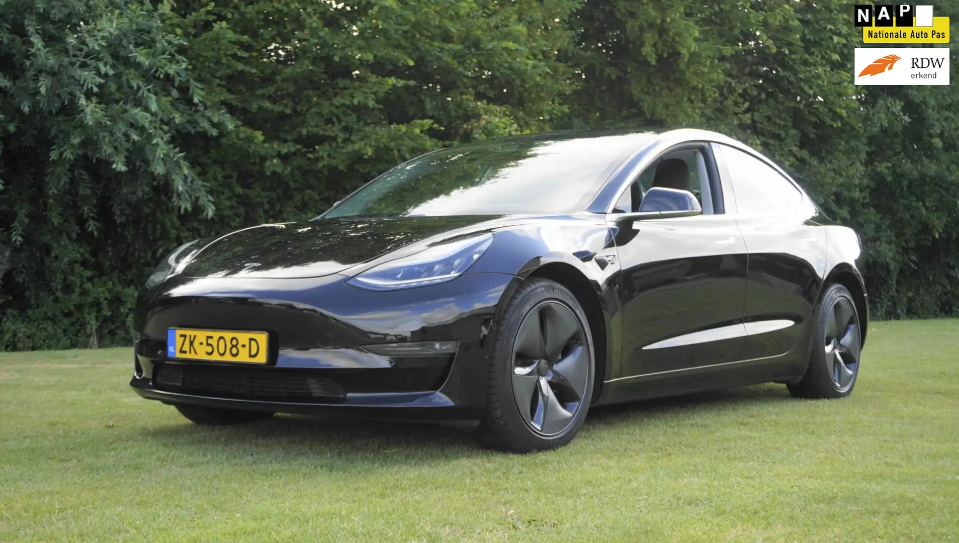 Tesla Model 3 Long Range AWD 75 kWh Panoramadak zwart leder Zwart - 1