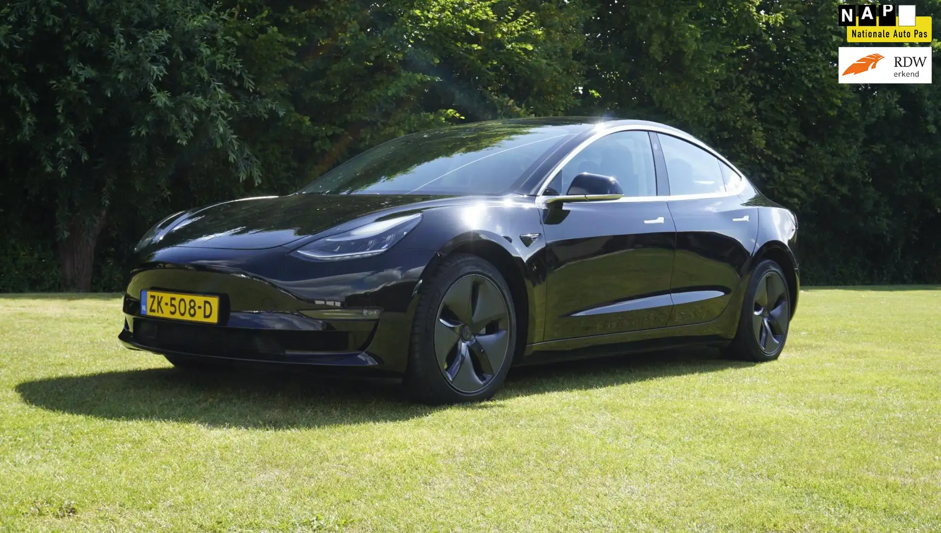 Tesla Model 3 Long Range AWD 75 kWh Panoramadak zwart leder Zwart - 1