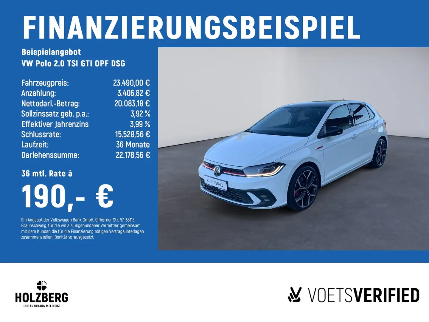 Volkswagen Polo 2.0 TSI GTI OPF DSG BEATS+ACC+MATRIX Weiß - 2