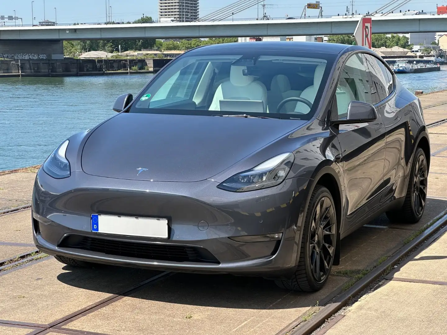 Tesla Model Y Long Range Dual AWD Gris - 1