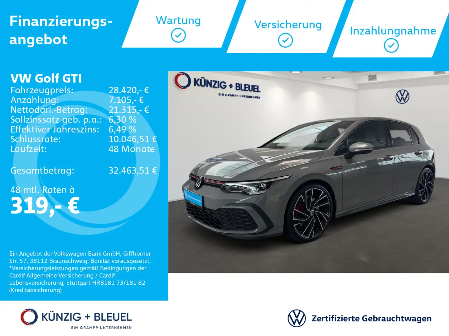Volkswagen Golf GTI 2,0 TSI DSG*Nav*DCC*Kam*Harman Gris - 1