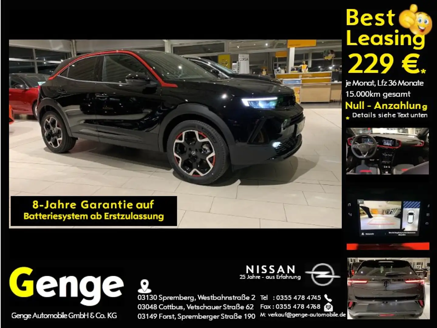 Opel Mokka-E GS Line, Park&Go-Paket,Winter-Paket,Kamera Schwarz - 1