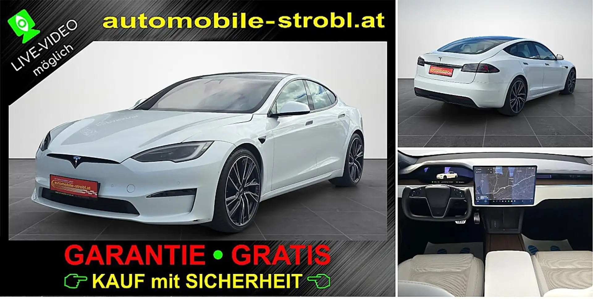 Tesla Model S Long R. AWD*EAP*AHV*GARANTIE* Weiß - 1