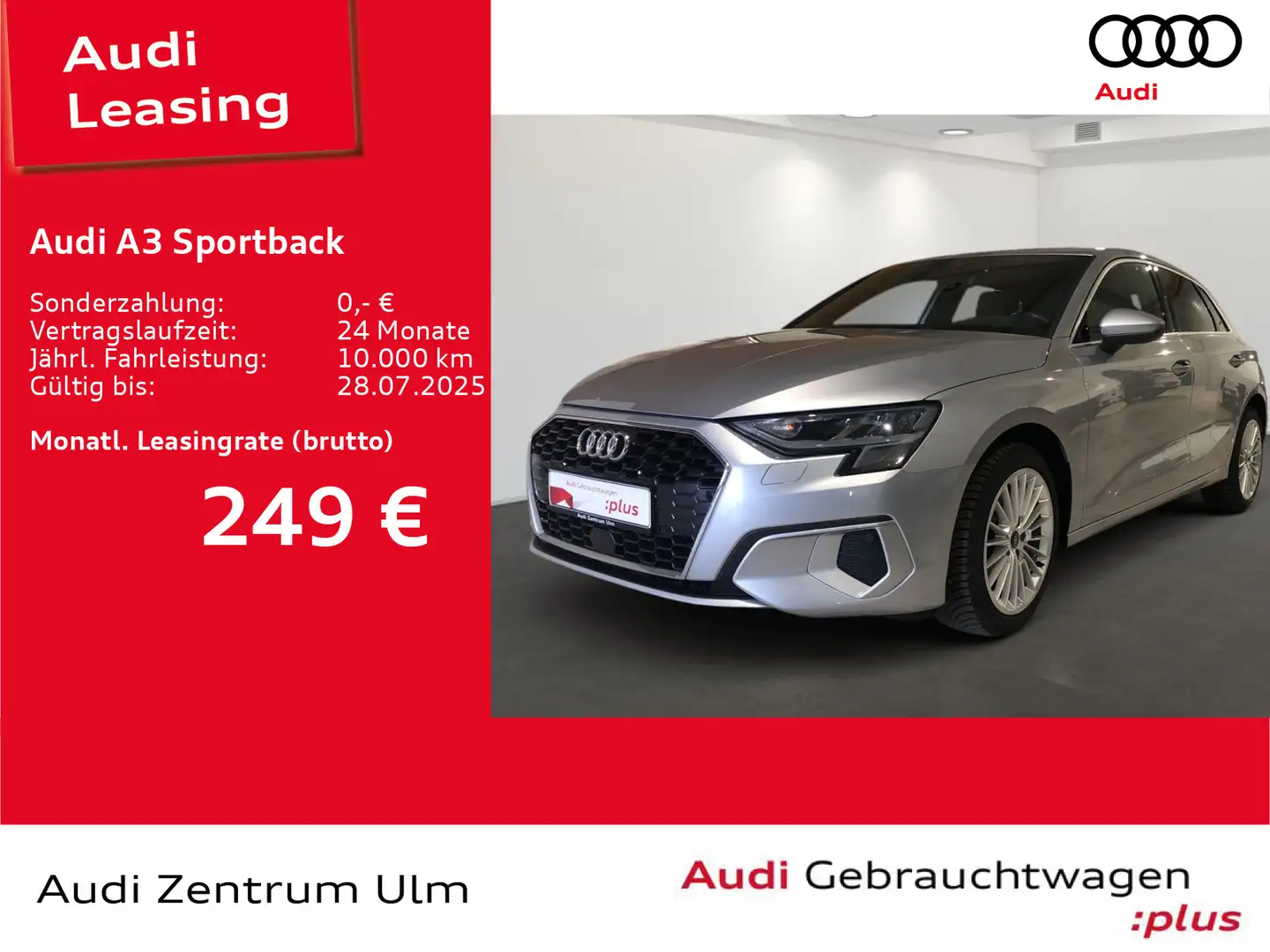 Audi A3 advanced 30 TFSI NAV+ VIRTUAL PDC Silber - 1