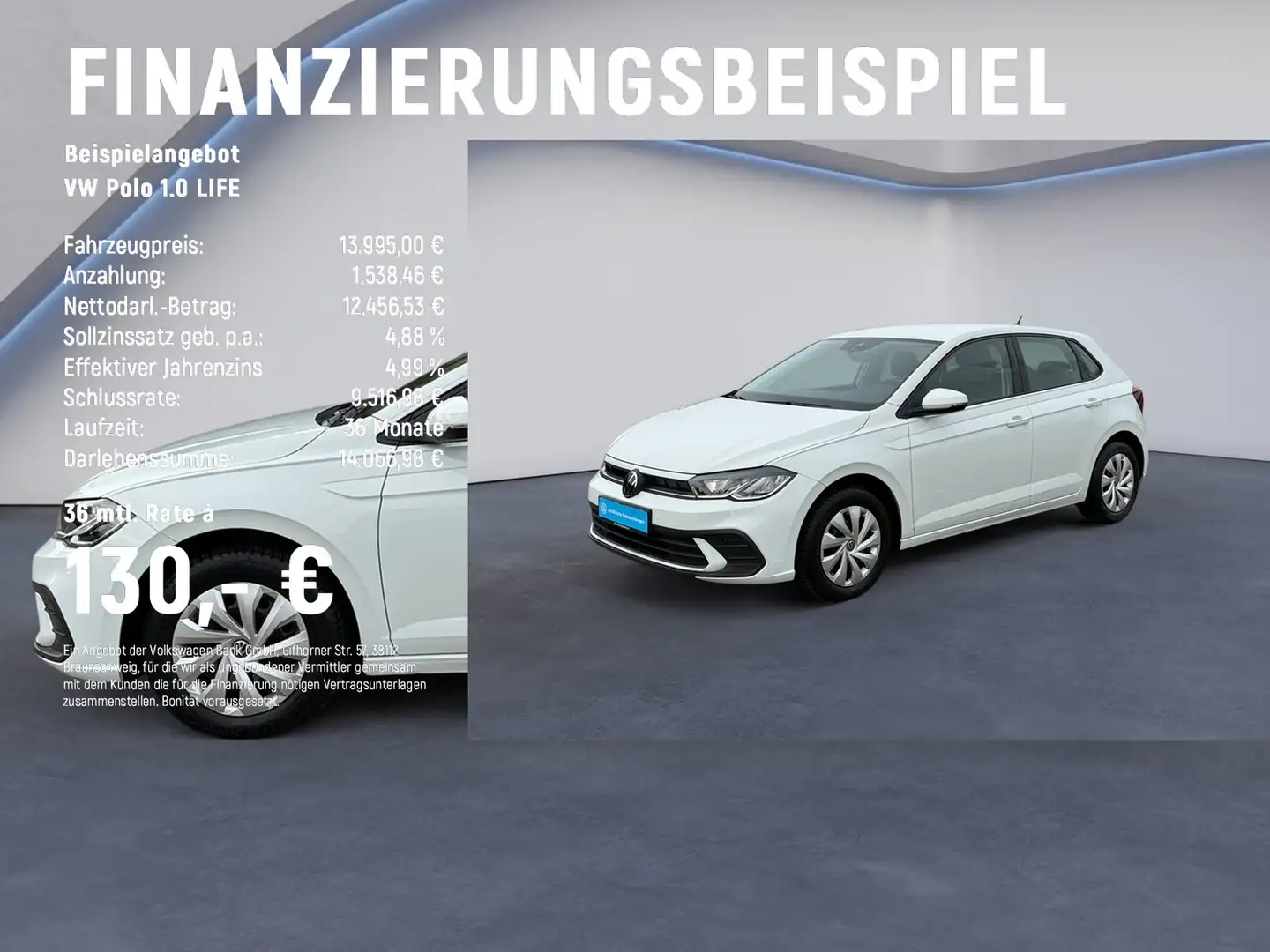 Volkswagen Polo 1.0 LIFE LED+Navi+Sitzhzg.+Digi Cockpit Bianco - 2