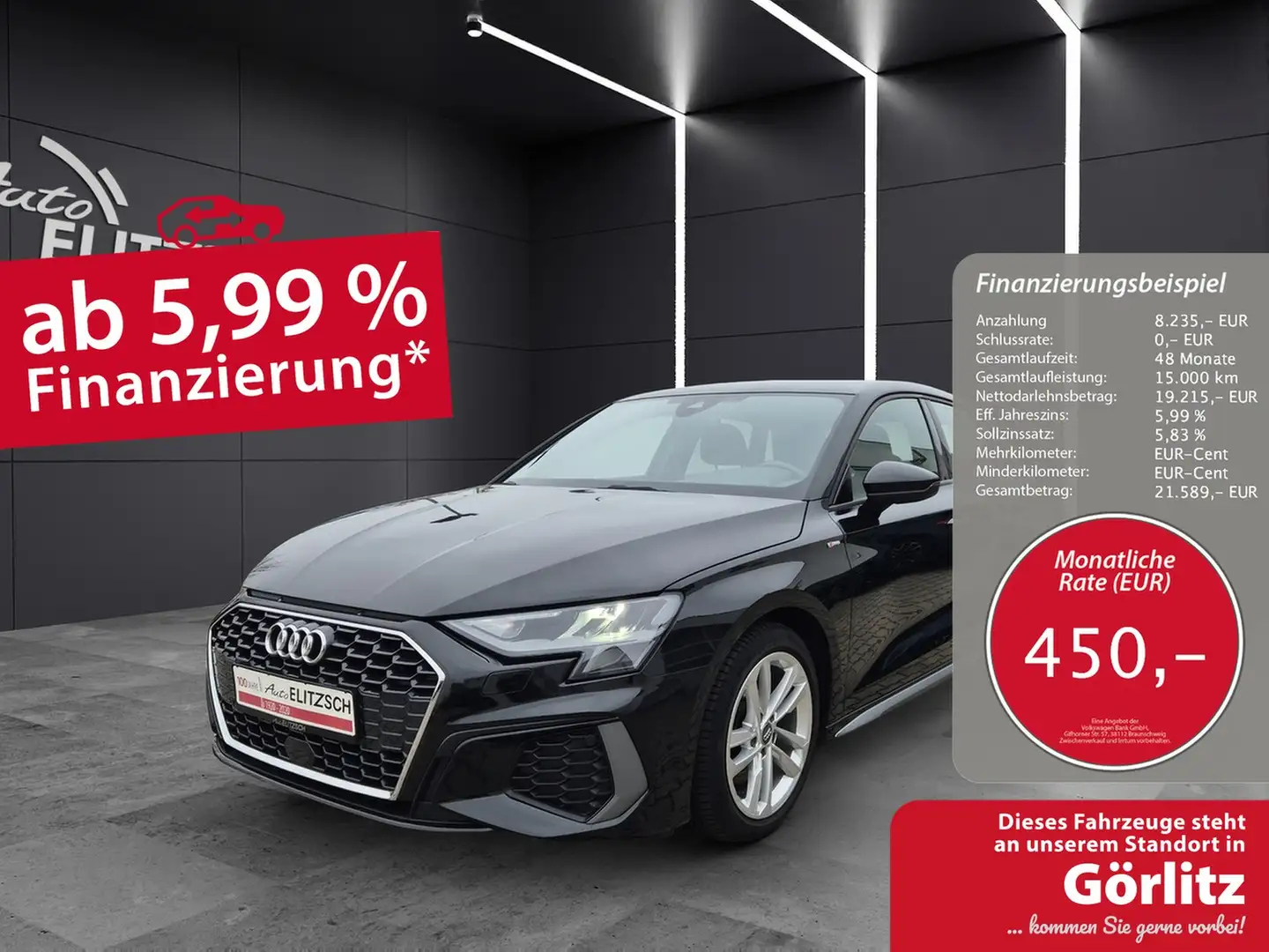 Audi A3 Sportback 35 TFSI S line S-tronic LED ACC AVC N... Schwarz - 1