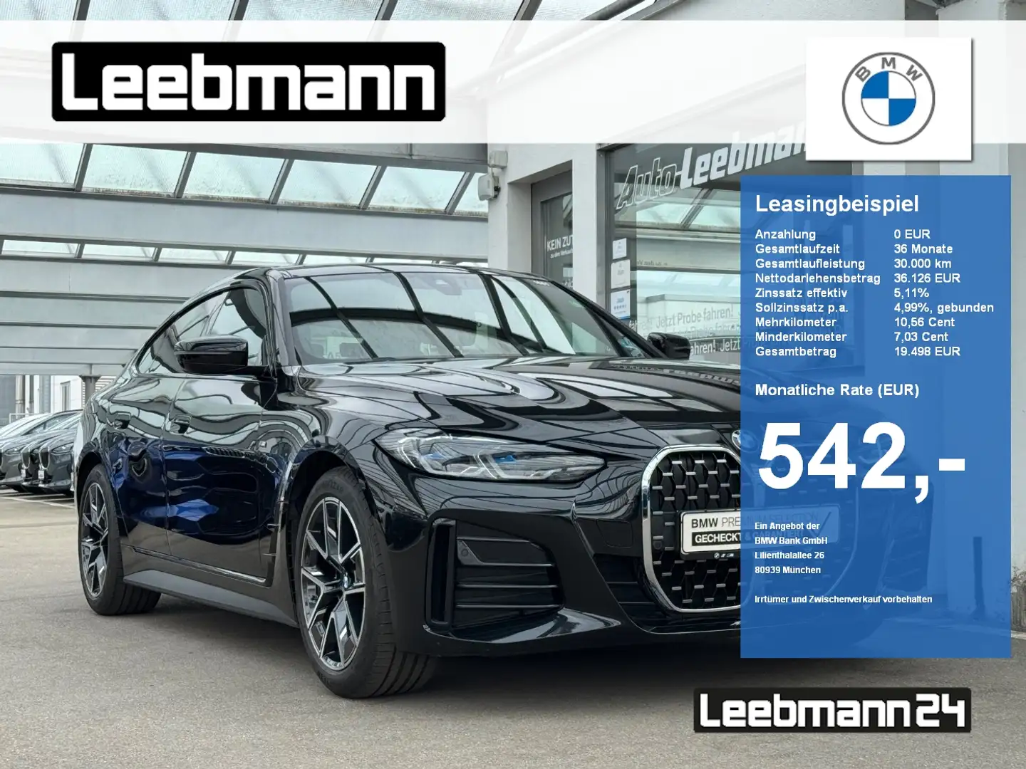 BMW 420 d Gran Coupé M-Sport HUD GARANTIE bis 06/2029 Noir - 1