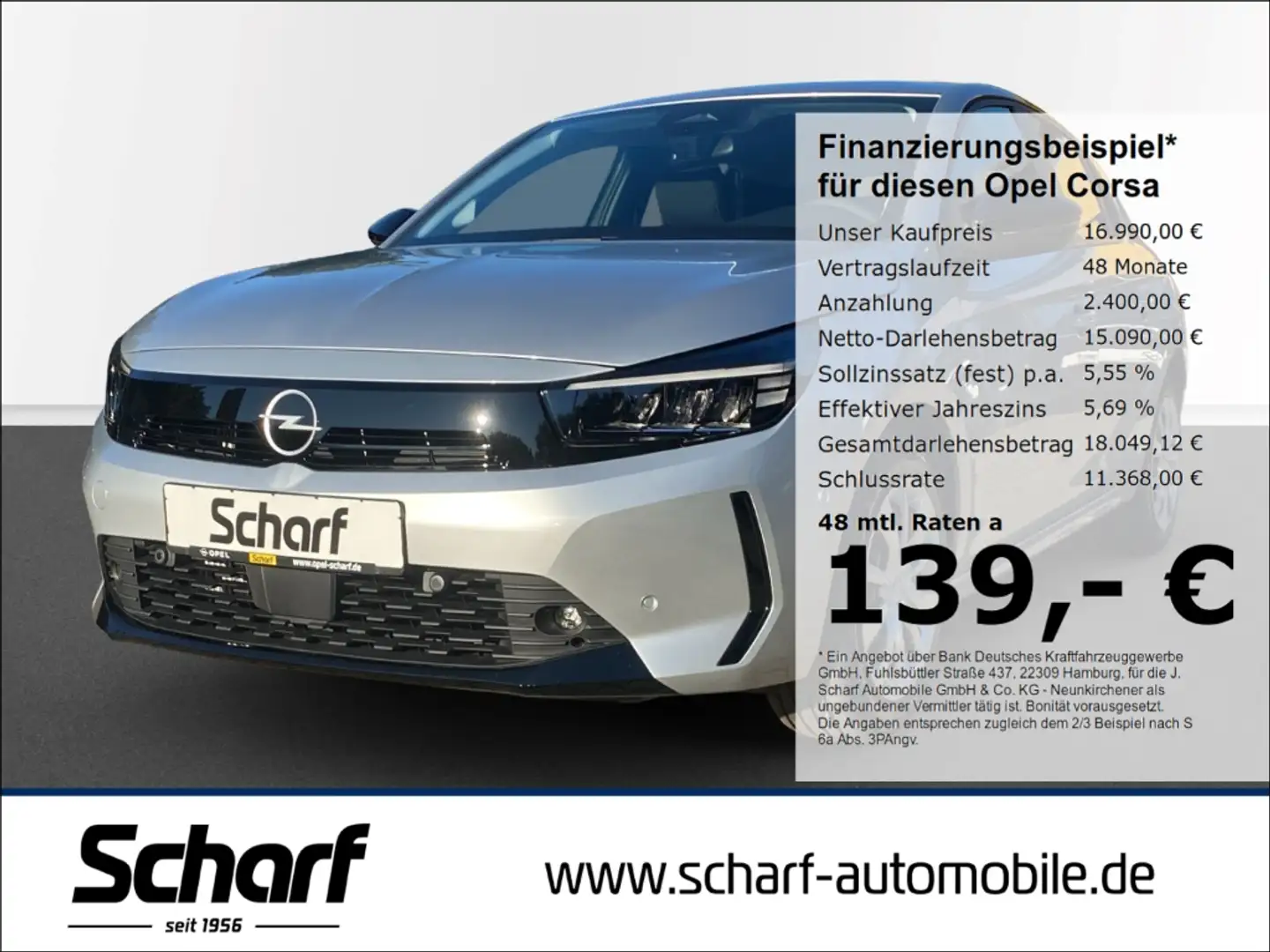 Opel Corsa F Edition Komfort- und Tech-Paket SHZ Touch Silber - 1