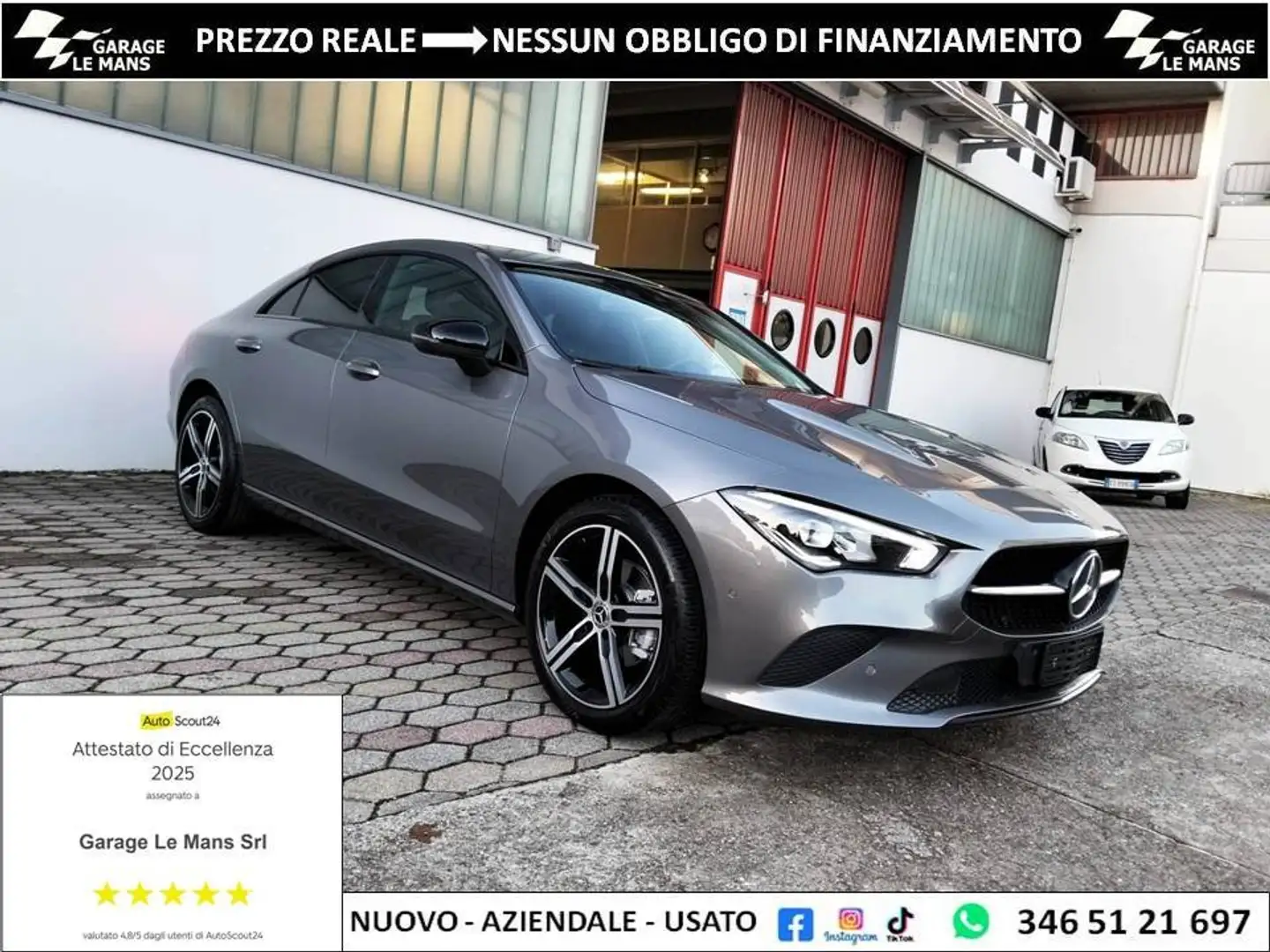 Mercedes-Benz CLA 180 PROGRESSIVE AUTO NAVI PELLE LUCI CRUISE TELEC Grigio - 1