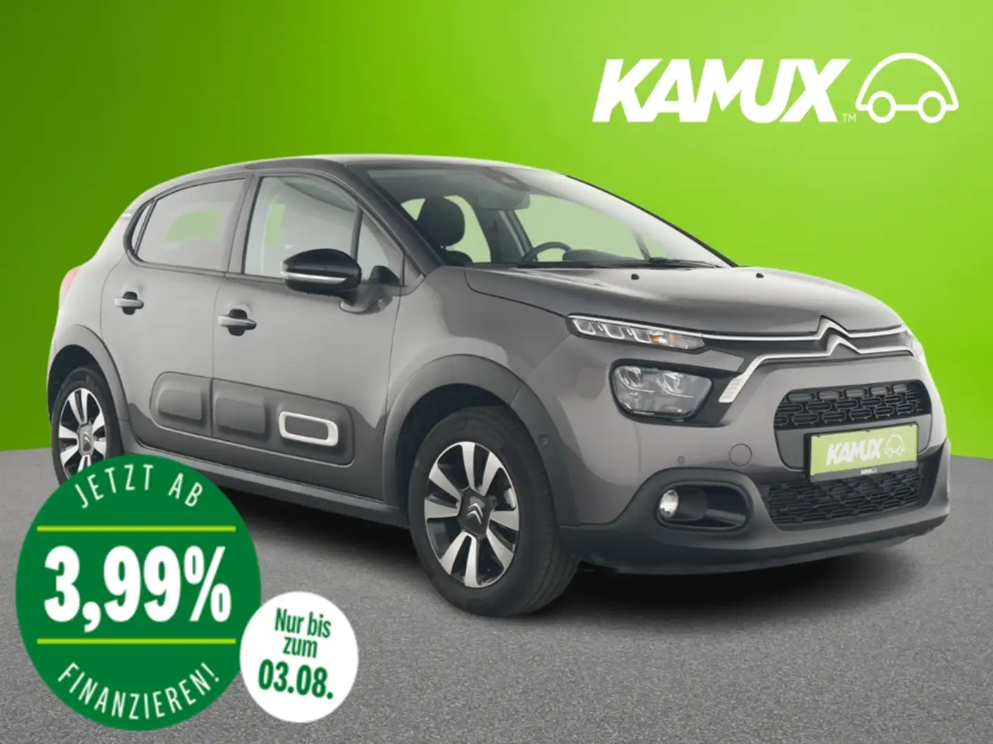 Citroen C3 1.2PureTech Shine+LED+NAVI+CARPLAY+TEMPO+PDC Grau - 1