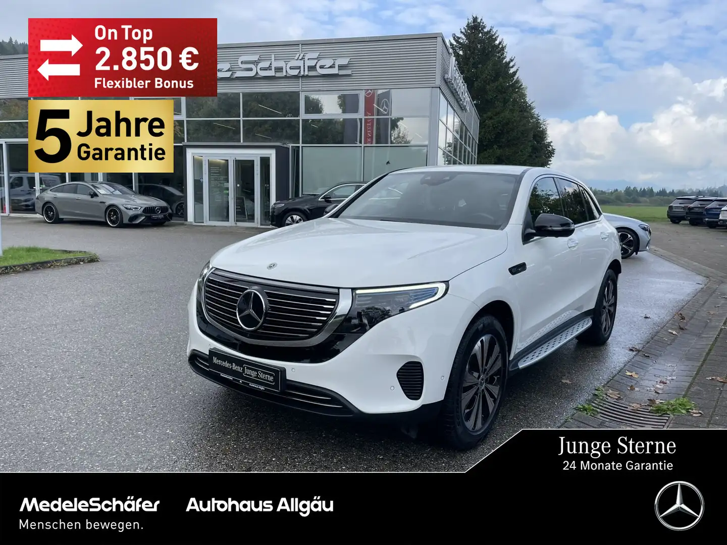 Mercedes-Benz EQC 400 EQC 400 4M Electric Art Distr MultiLED Mem KeylG Blanc - 1