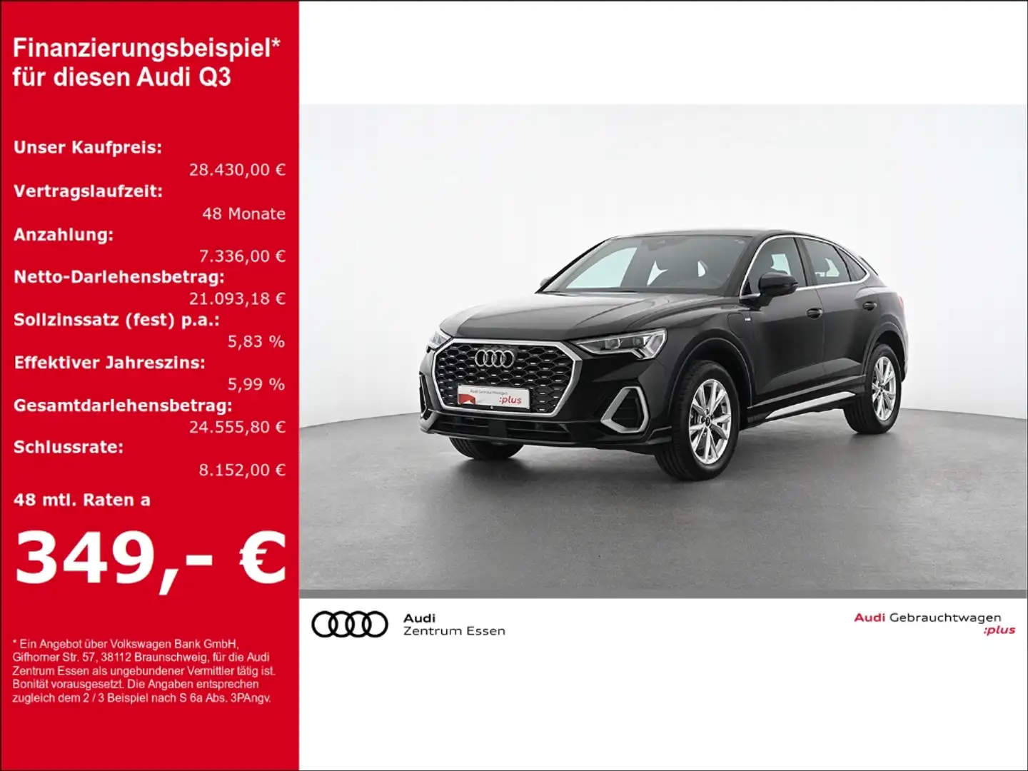 Audi Q3 Sportback 45 TFSI e S-LINE S-TRONIC LED PLUS   SHZ Nero - 1