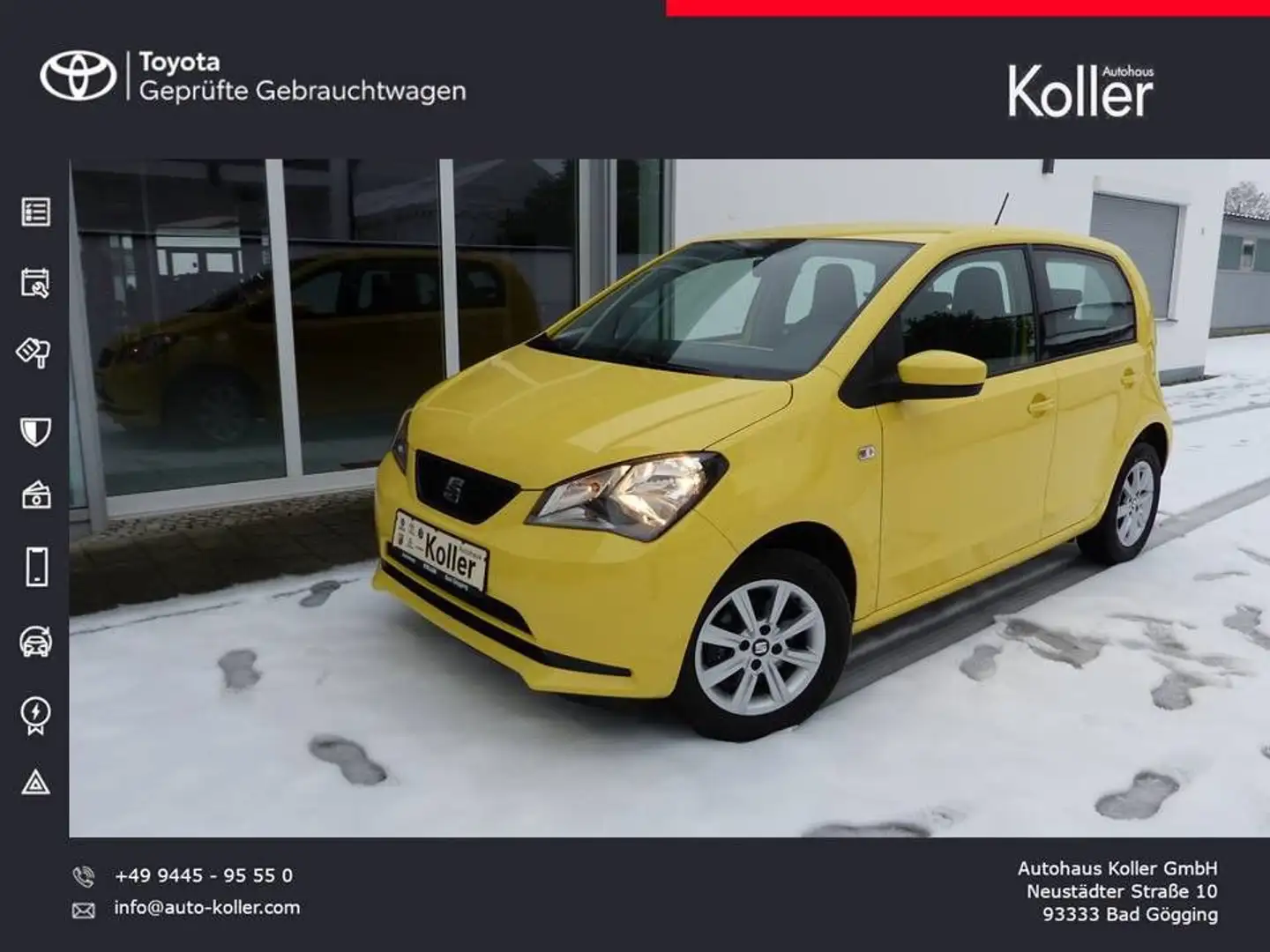 SEAT Mii 1.0 Automatic 5t. Klima Bluetooth SHZ Alu Jaune - 1
